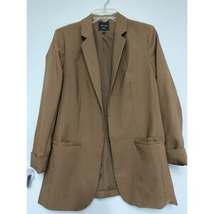 Ladies Brown Blazer Sz M Suits Business Casual Tan Classic